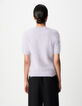 Fliederfarbener Kaschmir-Strickpullover f&uuml;r Damen-3