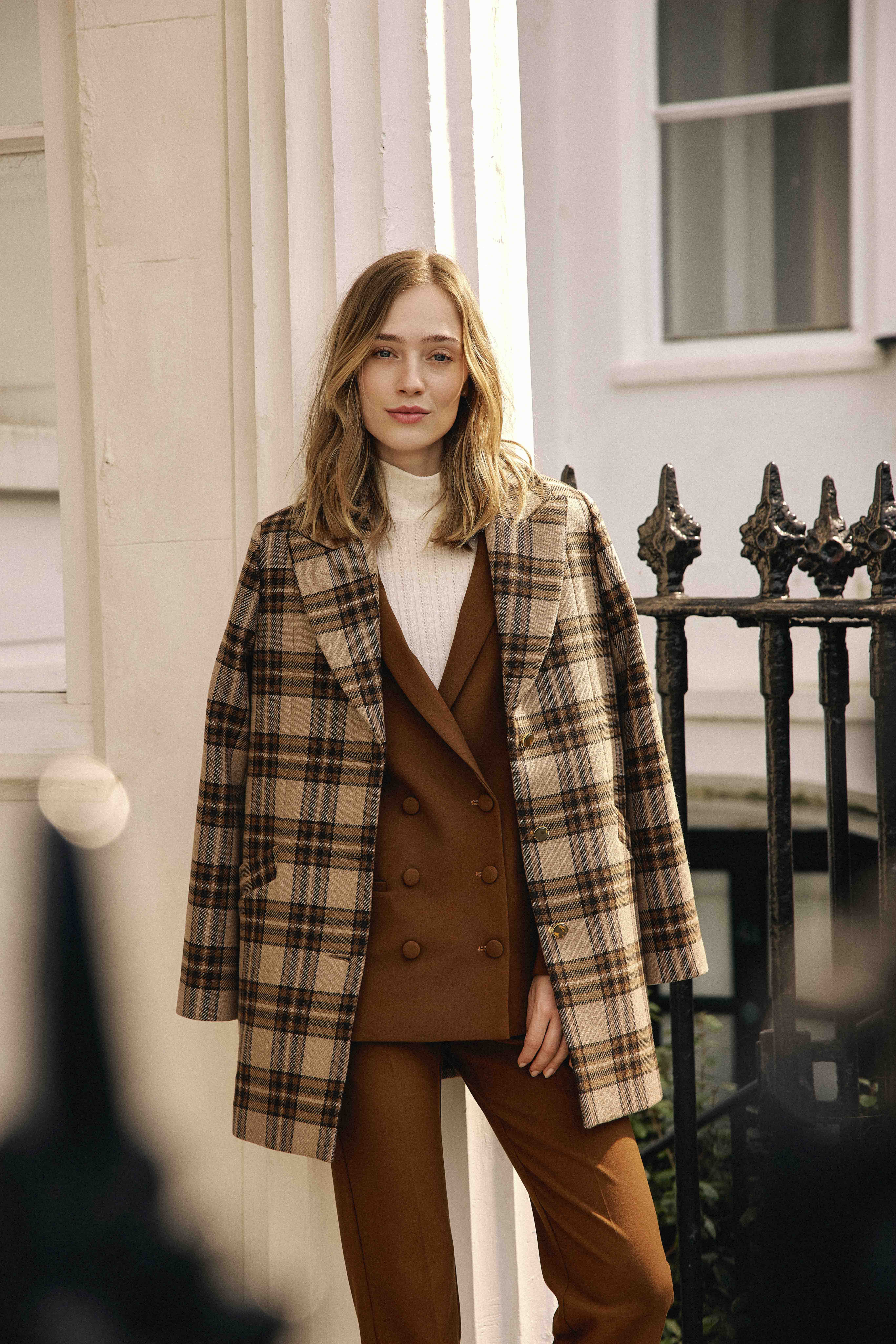 I.Code camel check coat