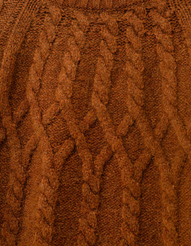 Pull camel tricot à torsades I.Code-10