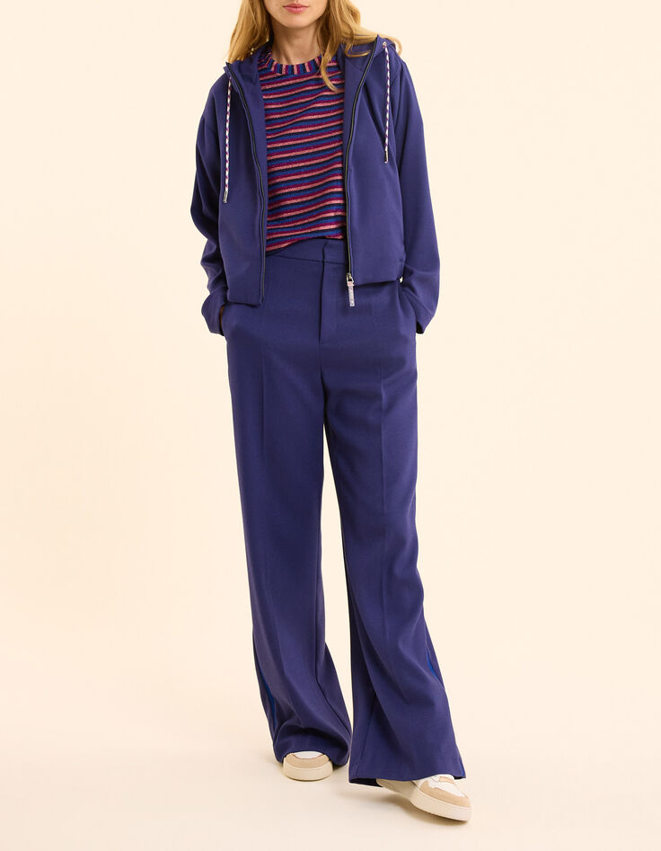 Pantalon jogging indigo maille nid d'abeille I.Code-7