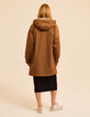 I.Code camel nylon fur-lined parka-4