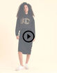 Sweat noir à capuche monogramme doré I.Code-2