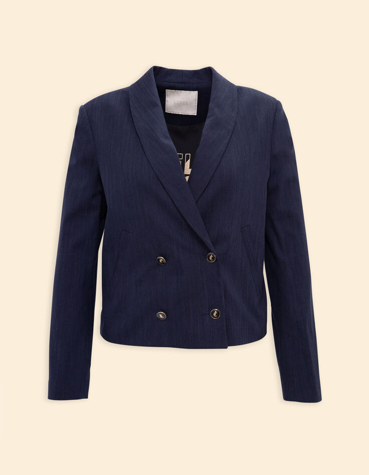 Veste de costume marine faux-uni I.Code-8