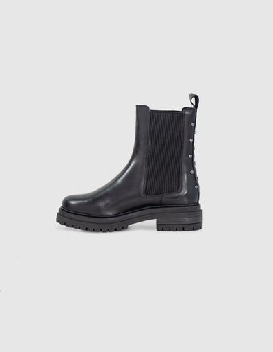 Chelsea boots noirs en cuir I.Code