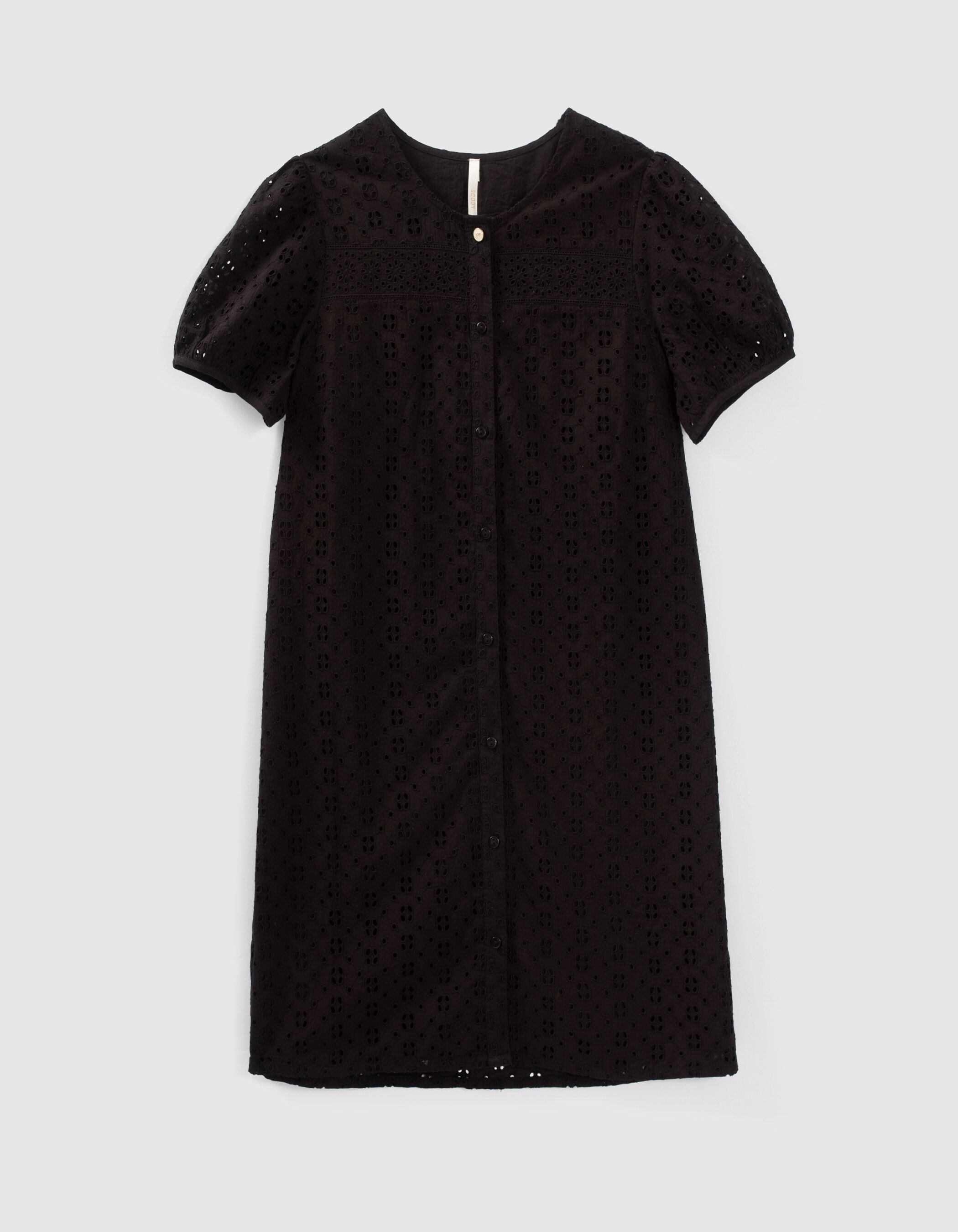 Robe noire broderie anglaise I.Code