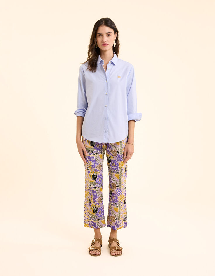 Chemise bleu ciel broderie monogramme I.Code-6