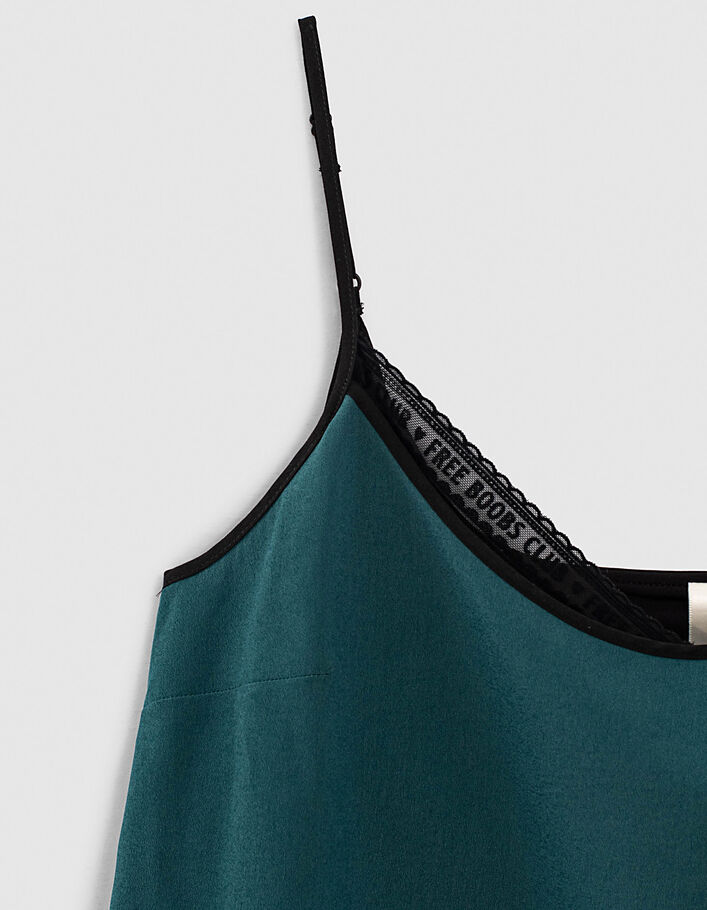 I.Code sea green Free Boobs top with integrated bra - I.CODE