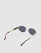 Dean ovale gelbe Metall-Sonnenbrille f&uuml;r Frauen-5