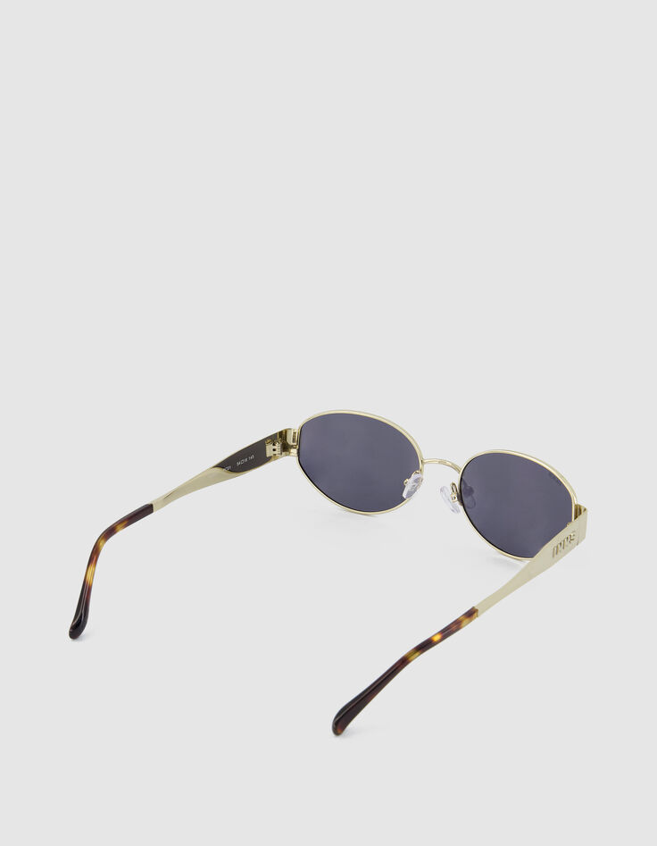 Dean ovale gelbe Metall-Sonnenbrille f&uuml;r Frauen-5
