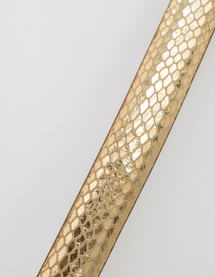 Ceinture doré en cuir esprit écailles I.Code-5 Ceinture doré en cuir esprit écailles I.Code-5