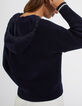 Pull marine tricot à capuche I.Code-2