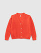 Aprikosefarbene Zierstrickjacke I.Code-7