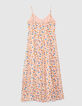 Vestido largo tirantes finos ajustables flores I.Code-3