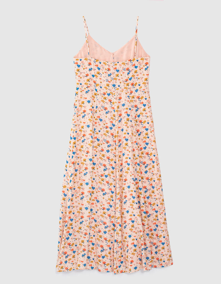 Vestido largo tirantes finos ajustables flores I.Code-3