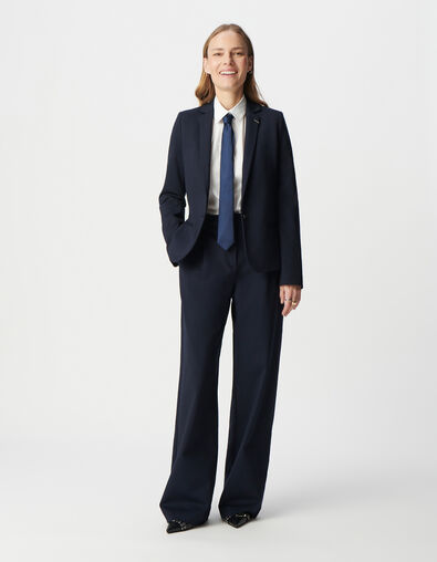 Marine blazer getailleerd milanotricot Dames - IKKS