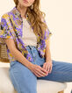 Chemise manches courtes parme imprim&eacute; perroquets I.Code-1
