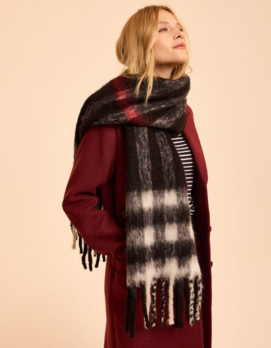 Bufanda negra rayas I.Code