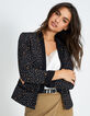 Zwarte blazer print stippen en palmen I.Code-3