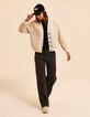 I.Code black lurex knit hoodie-7