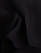 Schwarzes Langarmkleid Kentkragen I.Code-6