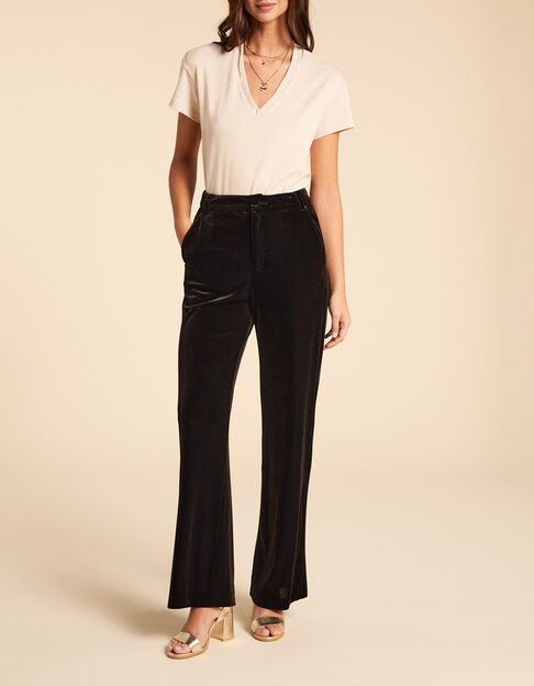 Pantalon de costume marron panne de velours I.Code