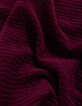 Jupe courte bordeaux maille velours côtelée I.Code-8