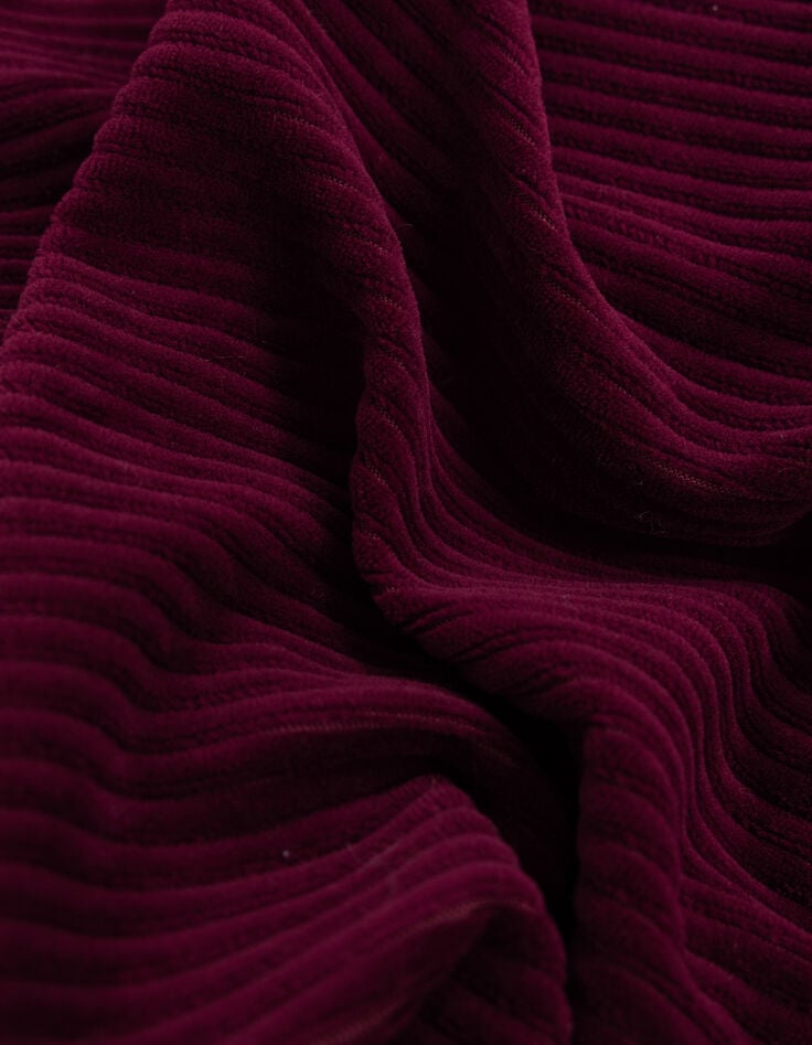 Jupe courte bordeaux maille velours côtelée I.Code-8 Jupe courte bordeaux maille velours côtelée I.Code-8