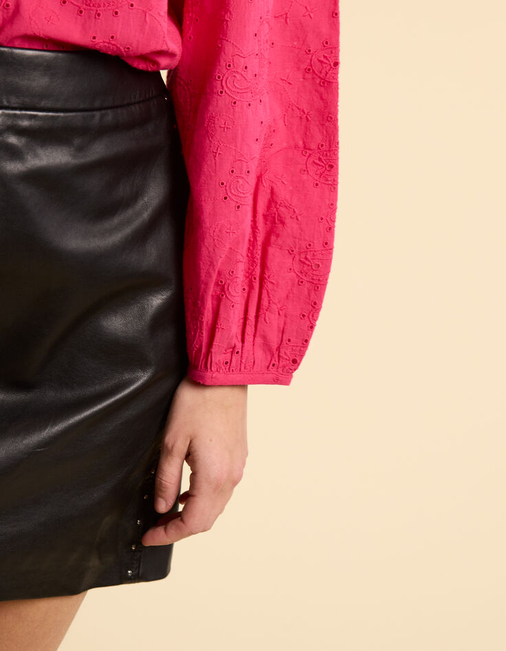 Magenta overhemd broderie anglaise I.Code-5 Magenta overhemd broderie anglaise I.Code-5