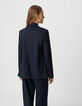 Marineblauer weiter Damenblazer Milano-Strick-3