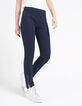 Pantalon marine maille jacquard minimaliste I.Code-2