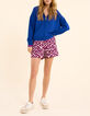Blaue STRICKJACKE mit Kapuze und Reißverschluss, Lurexstrick I.Code-6