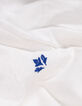I.Code ecru blouse with blue flower embroidery-10