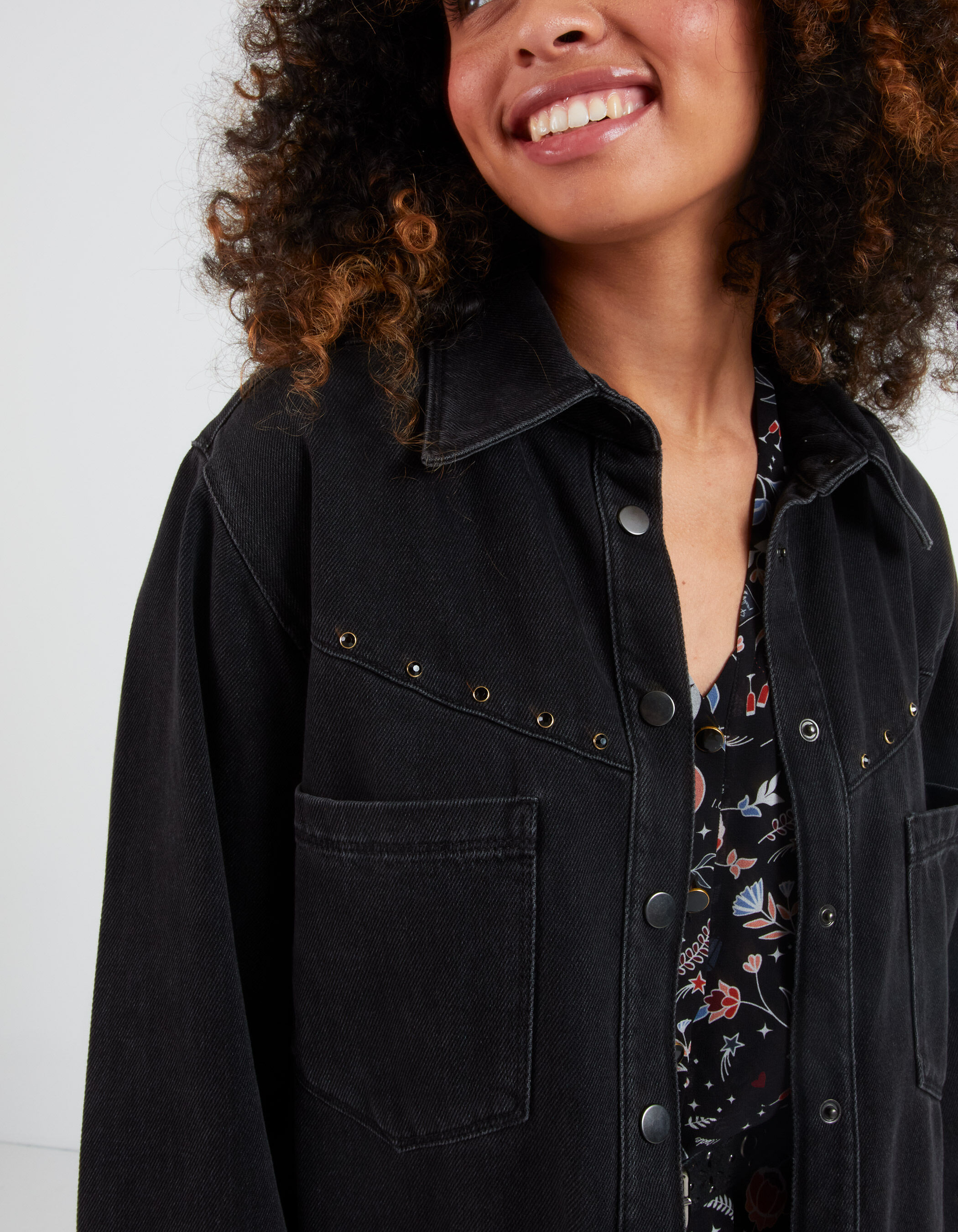 Surchemise en sales jean femme