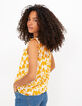 Top jaune à imprimé maxi fleurs I.Code-3