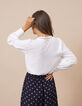 Blusa blanco roto con encaje I.Code-2