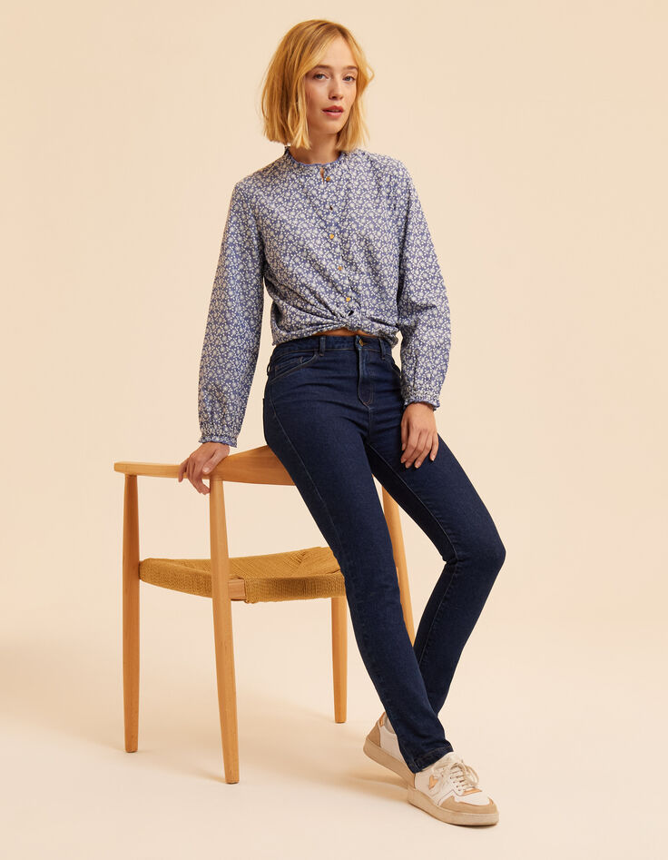 Dunkelblaue Slim-Jeans Carole I.Code-1