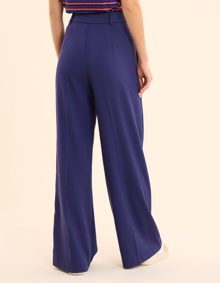 Indigo honeycomb knit jogging pants I.Code-5