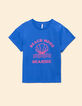 T-shirt bleu message visuel coquillage I.Code-7