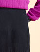 Zwarte midi-plooirok tricot I.Code x Lafrançaise-4