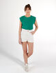 Camiseta verde cuello redondo costura dorada I.Code-6