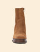 Schwarze Stiefeletten mit Absatz aus Veloursleder I.Code-3