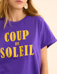 Tee-shirt violet message jaune I.Code-6