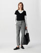 Graue Baggy-Damenjeans aus Lyocell&reg; im Crop-Schnitt-1