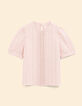 I.Code pink top with lace and eyelet embroidery-7