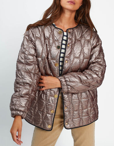 Doudoune r&eacute;versible copper et Sherpa &eacute;cru I.Code