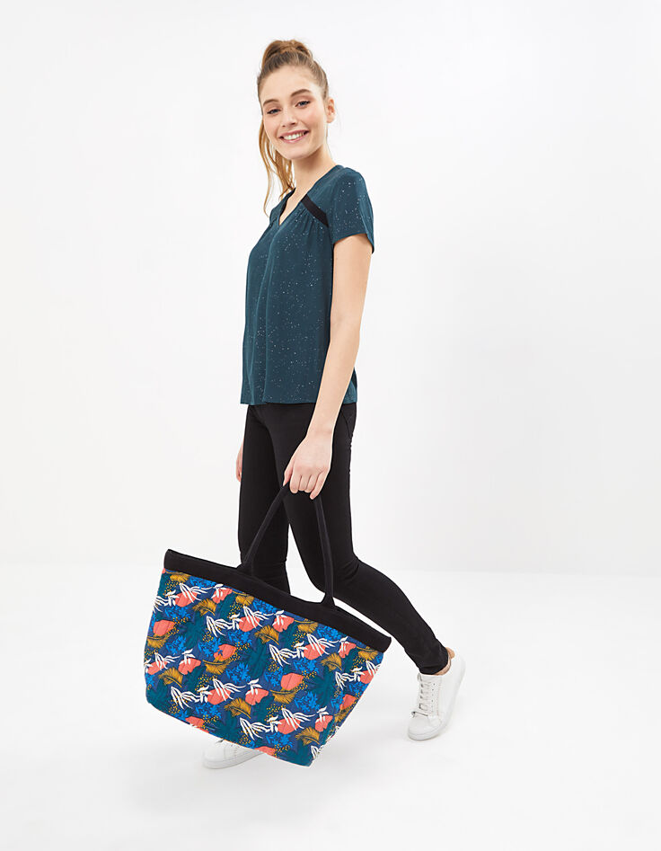 Sac cabas marine imprimé exotique I.Code-6