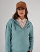 Sudadera menta con capucha I.Code-2