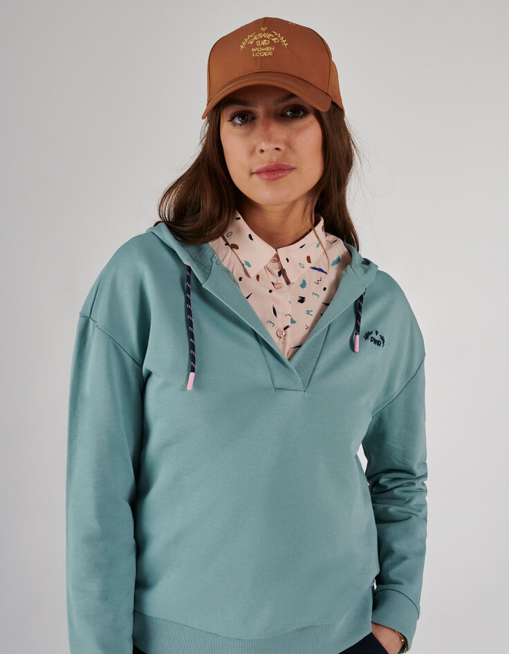 Sudadera menta con capucha I.Code-2 Sudadera menta con capucha I.Code-2