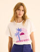 Tee-shirt manches courtes blanc coucher de soleil I.Code-3