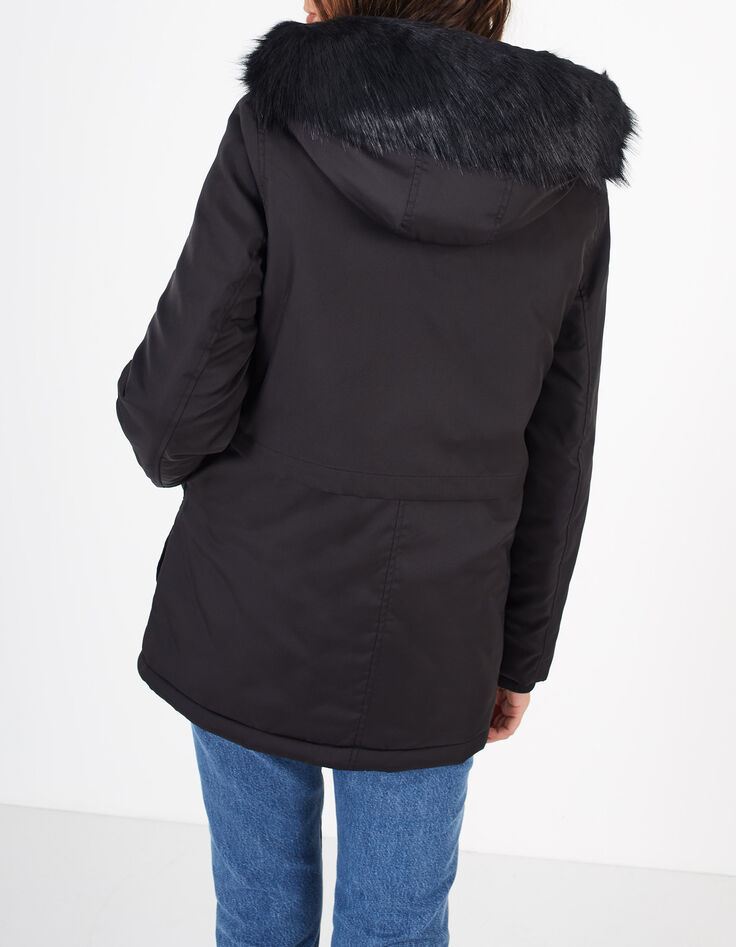 Plumas negro forrado con capucha I.Code-2